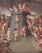 unknow artist Putti fighting a mock battle Spain oil painting reproduction